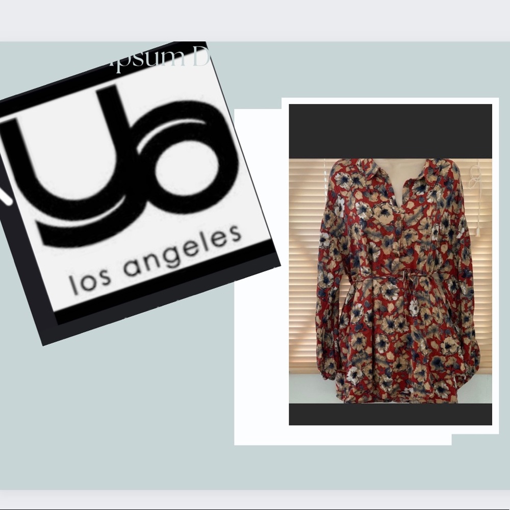 Ya Los Angeles floral long sleeve tunic/dress